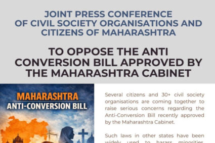 Maharashtra’s Anti-Conversion Bill Draws Fire from Church, Civil Society